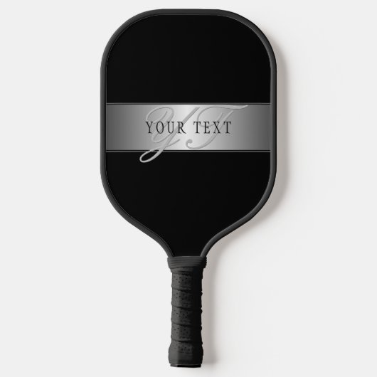 Elegant bewerkbaar monogramschrift schrijven | Bla Pickleball Paddle (Achterkant)