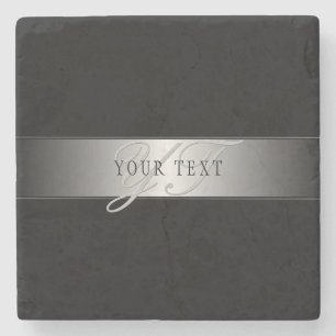 Elegant bewerkbaar monogramschrift schrijven   Bla Stenen Onderzetter