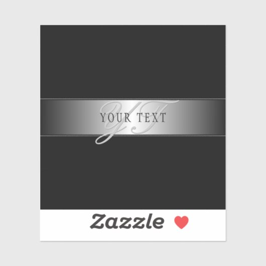 Elegant bewerkbaar monogramschrift schrijven | Bla Sticker (Vel)