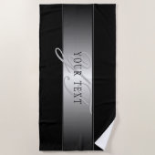 Elegant bewerkbaar monogramschrift schrijven | Bla Strandlaken (Voorkant)