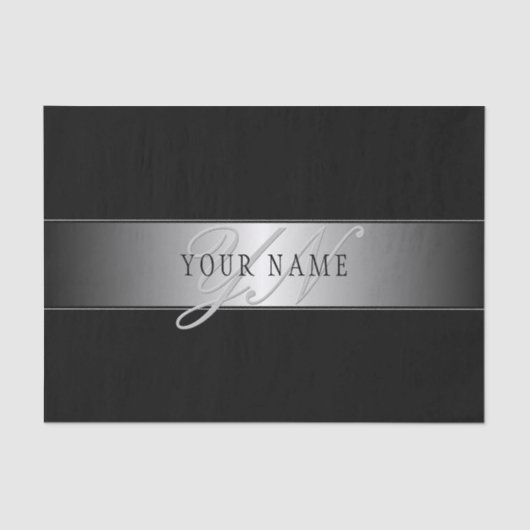 Elegant bewerkbaar monogramschrift schrijven | Bla Tissuepapier (Voorkant)