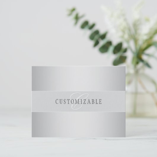 Elegant bewerkbaar monogramschrift schrijven | Gre Briefkaart (Staand voorkant)