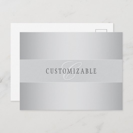 Elegant bewerkbaar monogramschrift schrijven | Gre Briefkaart (Voorkant / Achterkant)