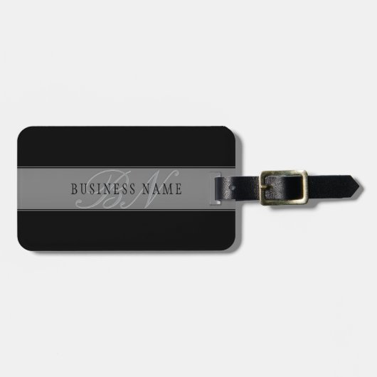 Elegant bewerkbaar script Bedrijfsnaam/andere teks Bagagelabel (Voorkant horizontaal)