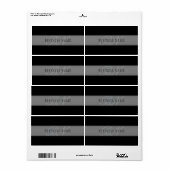 Elegant bewerkbaar script Bedrijfsnaam/andere teks Etiket (Full Sheet)