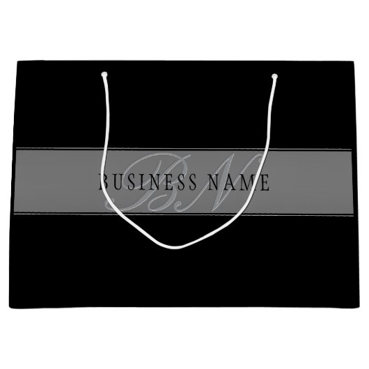 Elegant bewerkbaar script Bedrijfsnaam/andere teks Groot Cadeauzakje (Voorkant)