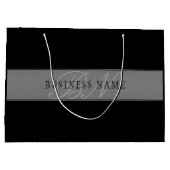 Elegant bewerkbaar script Bedrijfsnaam/andere teks Groot Cadeauzakje (Achterkant)