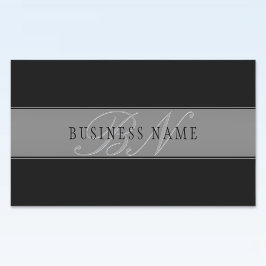 Elegant bewerkbaar script Bedrijfsnaam/andere teks Rechthoekige Sticker