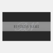 Elegant bewerkbaar script Bedrijfsnaam/andere teks Rechthoekige Sticker (Voorkant)
