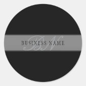 Elegant bewerkbaar script Bedrijfsnaam/andere teks Ronde Sticker (Voorkant)