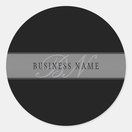 Elegant bewerkbaar script Bedrijfsnaam/andere teks Ronde Sticker (Voorkant)