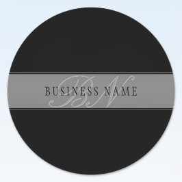 Elegant bewerkbaar script Bedrijfsnaam/andere teks Ronde Sticker