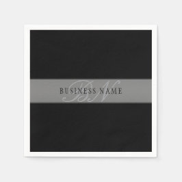 Elegant bewerkbaar script Bedrijfsnaam/andere teks Servet