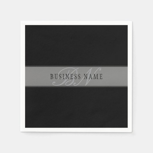 Elegant bewerkbaar script Bedrijfsnaam/andere teks Servet (Voorkant)