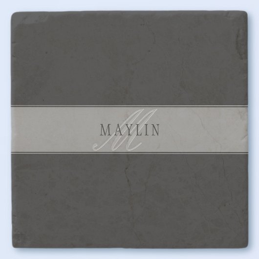 Elegant bewerkbaar script Bedrijfsnaam/andere teks Stenen Onderzetter