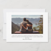 Elegant Beyond Grateful Wedding Photo Bedankkaart (Achterkant)