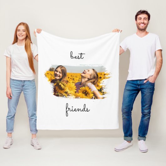Elegant BFF Best Friends for ever Birthday Card Fleece Deken (In situ)