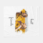 Elegant BFF Best Friends for ever Birthday Card Fleece Deken (Voorkant (Horizontaal))
