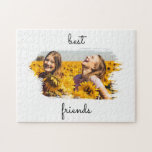 Elegant BFF Best Friends for ever Birthday Card Legpuzzel<br><div class="desc">Een elegant fotoontwerp van beste vrienden waarmee u de foto's kunt aanpassen aan uw eigen persoonlijke BFF-foto's. Ideaal persoonlijk cadeau voor uzelf of voor uw jeugd,  kerstmis of cadeau voor een andere speciale gelegenheid. Perfect uniek geheugencadeau voor iedereen.</div>