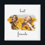 Elegant BFF Best Friends for ever Birthday Card Magneet<br><div class="desc">Een elegant fotoontwerp van beste vrienden waarmee u de foto's kunt aanpassen aan uw eigen persoonlijke BFF-foto's. Ideaal persoonlijk cadeau voor uzelf of voor uw jeugd,  kerstmis of cadeau voor een andere speciale gelegenheid. Perfect uniek geheugencadeau voor iedereen.</div>