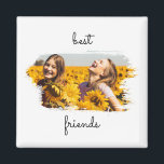 Elegant BFF Best Friends for ever Birthday Card Magneet<br><div class="desc">Een elegant fotoontwerp van beste vrienden waarmee u de foto's kunt aanpassen aan uw eigen persoonlijke BFF-foto's. Ideaal persoonlijk cadeau voor uzelf of voor uw jeugd,  kerstmis of cadeau voor een andere speciale gelegenheid. Perfect uniek geheugencadeau voor iedereen.</div>