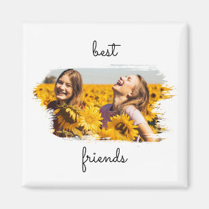 Elegant BFF Best Friends for ever Birthday Card Magneet