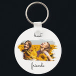 Elegant BFF Best Friends for ever Birthday Card Sleutelhanger<br><div class="desc">Een elegant fotoontwerp van beste vrienden waarmee u de foto's kunt aanpassen aan uw eigen persoonlijke BFF-foto's. Ideaal persoonlijk cadeau voor uzelf of voor uw jeugd,  kerstmis of cadeau voor een andere speciale gelegenheid. Perfect uniek geheugencadeau voor iedereen.</div>
