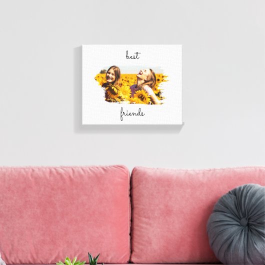 Elegant BFF Best Friends Forever Canvas Afdruk (Insitu (Woonkamer))