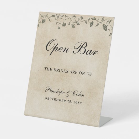 Elegant  Bibliotheek Boek Hoesje Open Bar Reclamebord Met Voetstuk (Voorkant)