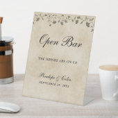 Elegant  Bibliotheek Boek Hoesje Open Bar Reclamebord Met Voetstuk (Insitu)