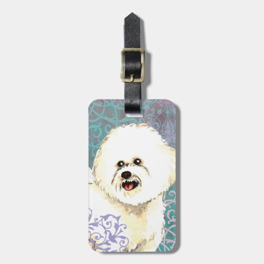 Elegant Bichon Frise Bagagelabel (Voorkant verticaal)