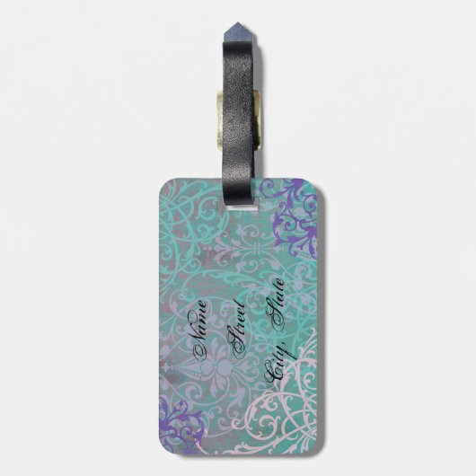 Elegant Bichon Frise Bagagelabel (Achterkant verticaal)