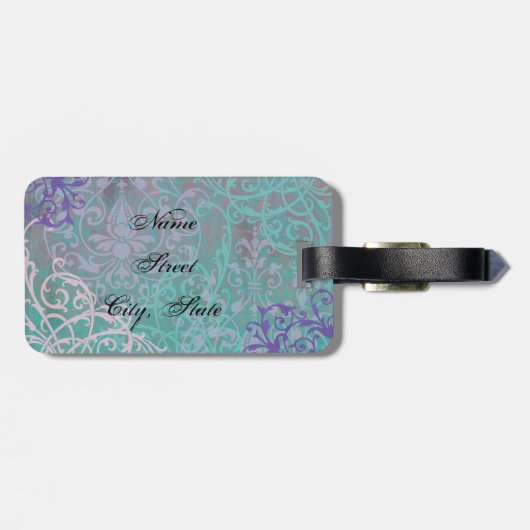 Elegant Bichon Frise Bagagelabel (Achterkant horizontaal)