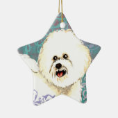 Elegant Bichon Frise Keramisch Ornament (Rechts)