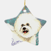 Elegant Bichon Frise Keramisch Ornament (Voorkant)