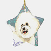 Elegant Bichon Frise Keramisch Ornament (Links)