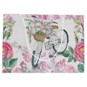 Elegant Bicycle en Flowers Groot Cadeauzakje (Achterkant)