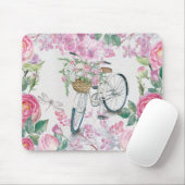 Elegant Bicycle en Flowers Muismat (Met muis)