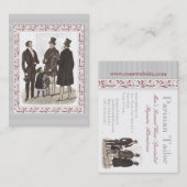 Elegant Biedermeier Gentlemen in het officieel Dra Visitekaartje (Voorkant / Achterkant)