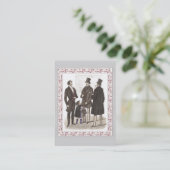 Elegant Biedermeier Gentlemen in het officieel Dra Visitekaartje (Staand voorkant)