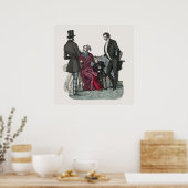 Elegant Biedermeier Gentlemen Poster (Keuken)