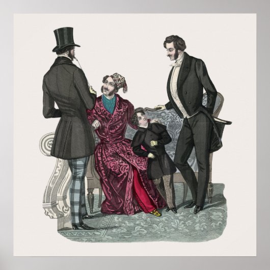Elegant Biedermeier Gentlemen Poster (Voorkant)