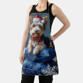 Elegant Biewer Terrier Dog Velvet Christmas Schort (Insitu)