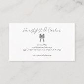 Elegant Big Black Leopard Bow Custom Chic Visitekaartje (Achterkant)