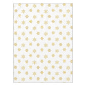 Elegant Big Golden Snowflake Pattern on White Tafelkleed (Voorkant)