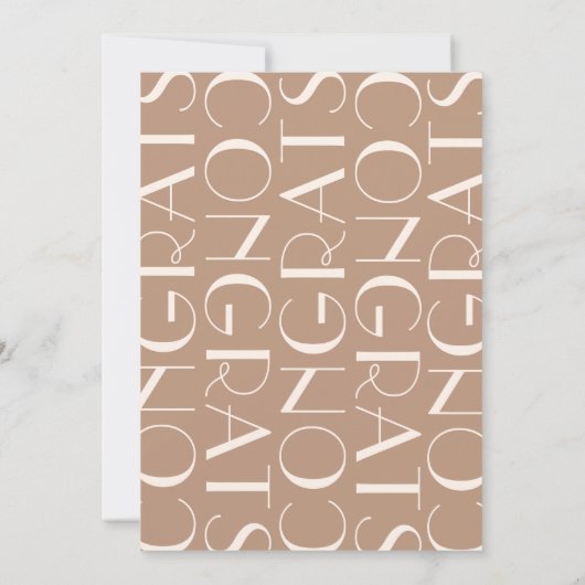 Elegant Big Type Photo Afstuderen Kaart (Achterkant)