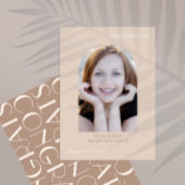 Elegant Big Type Photo Afstuderen Kaart