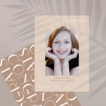 Elegant Big Type Photo Afstuderen