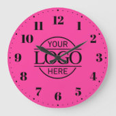 Elegant Bight Pink Branded Company Business Logo Grote Klok (Voorkant)