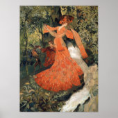 Elegant bij een bron, vintage poster (Voorkant)
